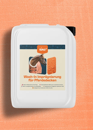 Wash-in waterproofing for horse blankets