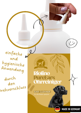 Riolino PureEars – Gentle ear cleaner for dogs and cats