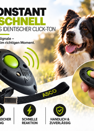 Premium Clicker für Hunde & Katzen – Profi Clicker für Clickertraining | ASCO
