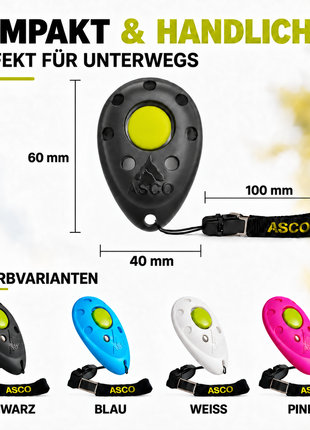 Premium Clicker für Hunde & Katzen – Profi Clicker für Clickertraining | ASCO
