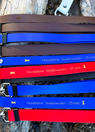 Doppelleine TECHTELMECHTEL aus BioThane® oder POP-Band - mit Edelstahlkomponenten - kein Verheddern