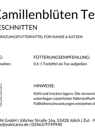 Kamillenblüten geschnitten 250g