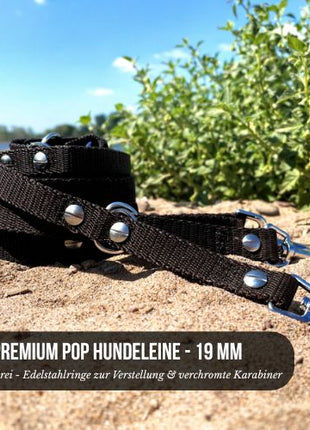 Premium Hundeleine RATZFATZ aus BioThane®/POP - Band - mit Edelstahlkomponenten - verstellbar