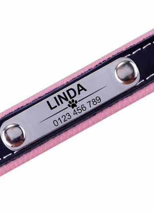 Personalized dark dog collar engraved with name