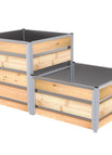 0.46 bzw. 0.83 m / 0.84 x 1.66 m / Stufe an der kurzen Seite