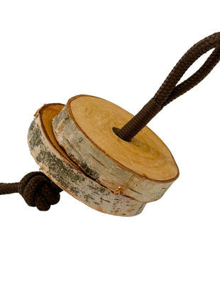 Himalaya-Leckstein Set: Halterung aus Birkenholz und 2 Himalaya Salzlecksteinen
