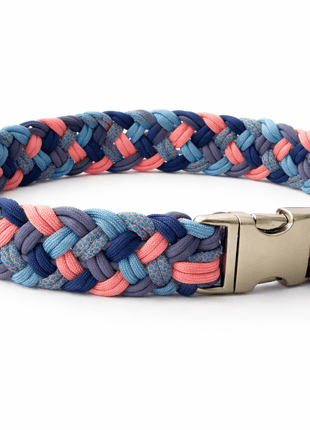 Handgemachtes Paracord-Hundehalsband Bubblegum