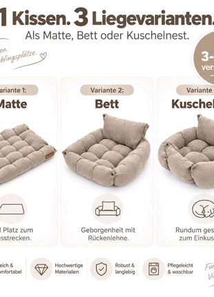 Leichte, waschbare 3in1 Hundematte