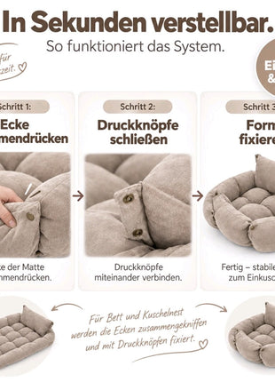 Leichte, waschbare 3in1 Hundematte